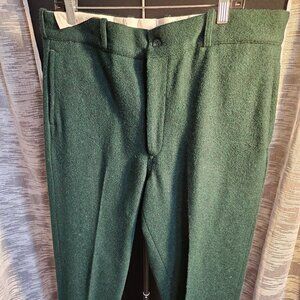 Johnson Wollen Mills Vintage Green Wool Pants Men's 38w x 32l